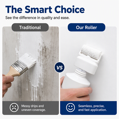 ⚡ [Instant Wall Touch-Up] All-in-One Wall Repair Paint Roller | Fast-Drying Waterproof Paste for Scuffs, Stains & Holes