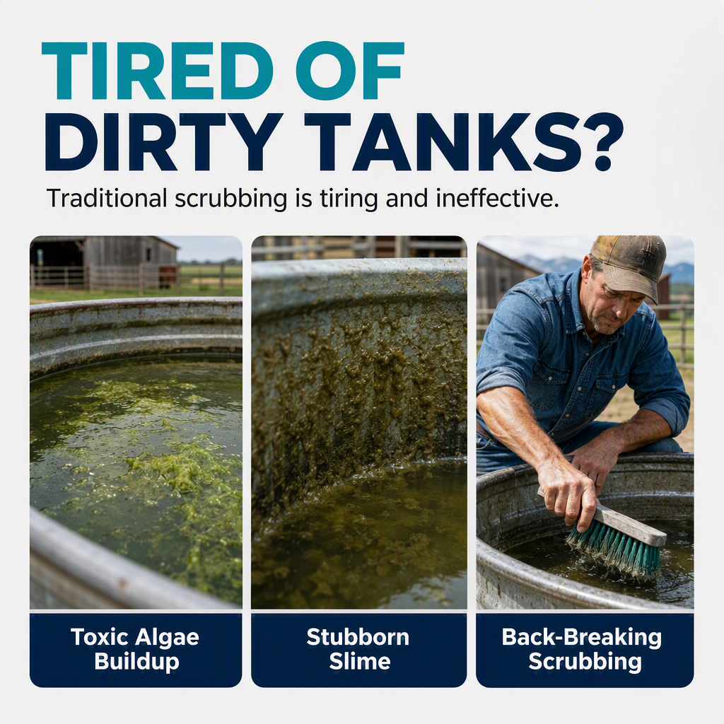 🔥 SAVE 50% TODAY 🔥 Fast-Dissolving Livestock Water Tank Cleaning Tablets | Algae Control & Fresh Water | Animal Safe