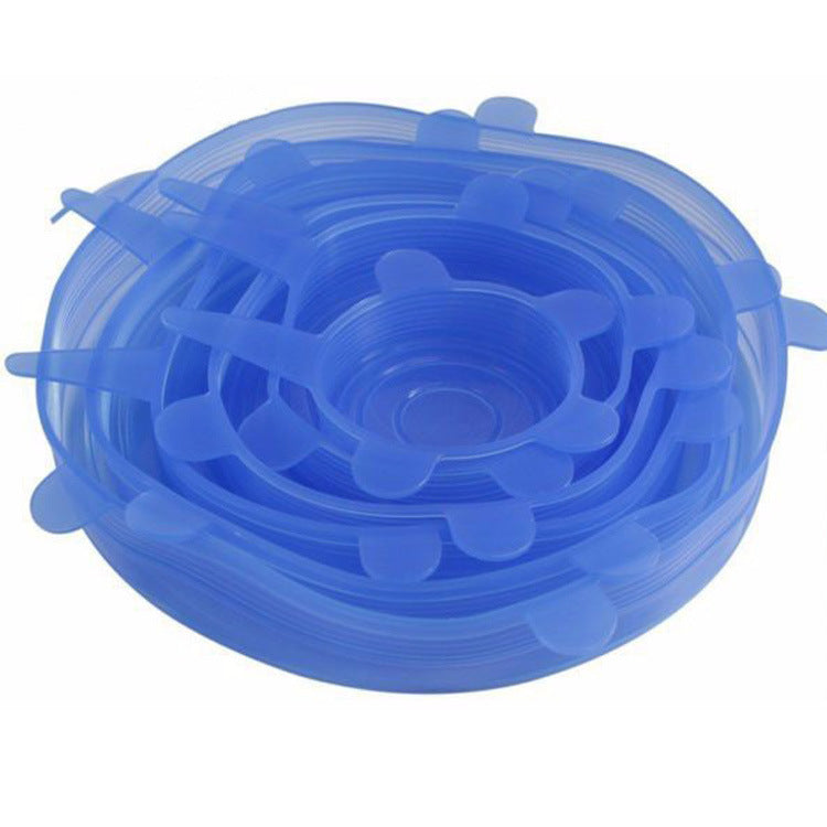 6-Piece Eco-Friendly Silicone Stretch Lids Set | Reusable, Leak-Proof Airtight Food Covers