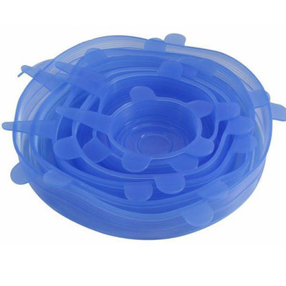 6-Piece Eco-Friendly Silicone Stretch Lids Set | Reusable, Leak-Proof Airtight Food Covers