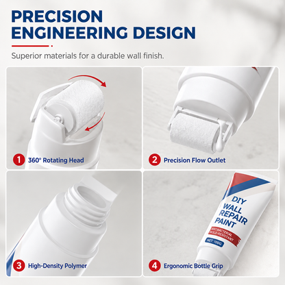 ⚡ [Instant Wall Touch-Up] All-in-One Wall Repair Paint Roller | Fast-Drying Waterproof Paste for Scuffs, Stains & Holes