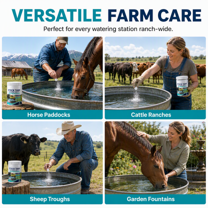 🔥 SAVE 50% TODAY 🔥 Fast-Dissolving Livestock Water Tank Cleaning Tablets | Algae Control & Fresh Water | Animal Safe