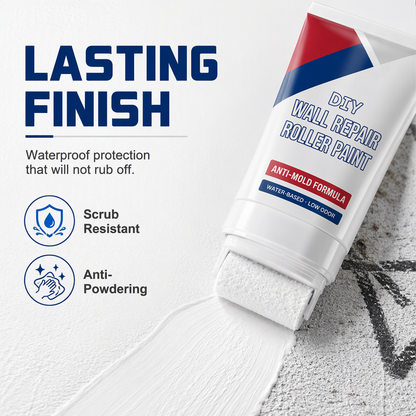 ⚡ [Instant Wall Touch-Up] All-in-One Wall Repair Paint Roller | Fast-Drying Waterproof Paste for Scuffs, Stains & Holes