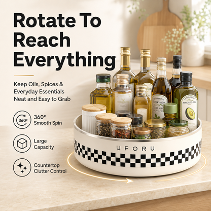 360° Rotating Multi-Functional Organizer Tray & Kitchen Spice Rack