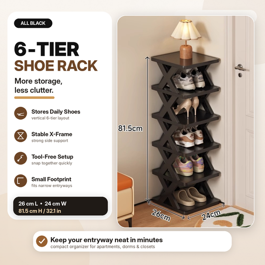 Minimalist Multi-Layer Shoe Rack | Space-Saving Entryway Organizer