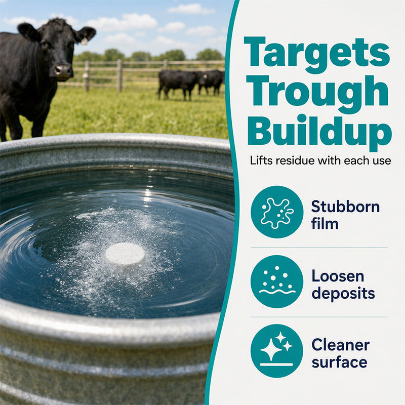 🔥 SAVE 50% TODAY 🔥 Fast-Dissolving Livestock Water Tank Cleaning Tablets | Algae Control & Fresh Water | Animal Safe